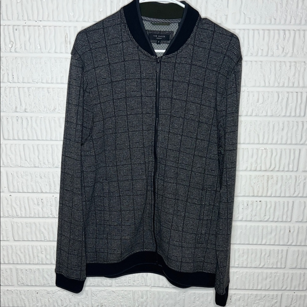 Ted Baker Houndstooth Plaid Light Jacket